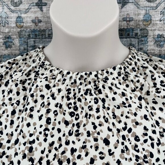 Who What Wear Dropped Waist Dress Size XS (Fits M-L) Leopard Print Long Sleeve - Picture 2 of 12